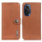 For Honor 50 SE / Huawei Nova 9 SE KHAZNEH Cowhide Texture Horizontal Flip Leather Phone Case(Brown) - 1