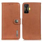 For Xiaomi Poco F4 GT 5G KHAZNEH Cowhide Texture Horizontal Flip Leather Phone Case(Brown) - 1