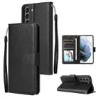 For Samsung Galaxy S22 5G 3 Card Slots Multifunctional Leather Phone Case(Black) - 1