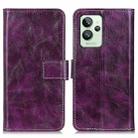 For OPPO Realme GT2 Pro Retro Crazy Horse Texture Leather Phone Case(Purple) - 1