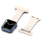 Silicone Nurse Watch Band For Apple Watch Series 9&8&7 41mm / SE 3&SE 2&6&SE&5&4 40mm / 3&2&1 38mm(White) - 2