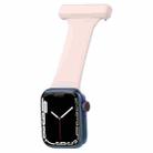 Silicone Nurse Watch Band For Apple Watch Series 9&8&7 41mm / SE 3&SE 2&6&SE&5&4 40mm / 3&2&1 38mm(Pink) - 1