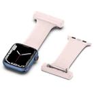 Silicone Nurse Watch Band For Apple Watch Series 9&8&7 41mm / SE 3&SE 2&6&SE&5&4 40mm / 3&2&1 38mm(Pink) - 2