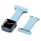 Silicone Nurse Watch Band For Apple Watch Ultra 49mm&Watch Ultra 2 49mm / Series 9&8&7 45mm / SE 3&SE 2&6&SE&5&4 44mm / 3&2&1 42mm(Blue Sea) - 2