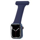 Silicone Nurse Watch Band For Apple Watch Ultra 49mm&Watch Ultra 2 49mm / Series 9&8&7 45mm / SE 3&SE 2&6&SE&5&4 44mm / 3&2&1 42mm(Blue) - 1