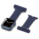 Silicone Nurse Watch Band For Apple Watch Ultra 49mm&Watch Ultra 2 49mm / Series 9&8&7 45mm / SE 3&SE 2&6&SE&5&4 44mm / 3&2&1 42mm(Blue) - 2