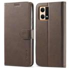 For OPPO Reno7 4G / F21 Pro 4G LC.IMEEKE Calf Texture Leather Phone Case(Coffee) - 1