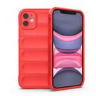 For iPhone 11 Magic Shield TPU + Flannel Phone Case (Red) - 1
