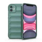 For iPhone 11 Magic Shield TPU + Flannel Phone Case (Dark Green) - 1