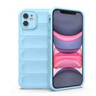 For iPhone 11 Magic Shield TPU + Flannel Phone Case (Light Blue) - 1