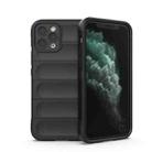 For iPhone 11 Pro Magic Shield TPU + Flannel Phone Case (Black) - 1