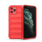 For iPhone 11 Pro Magic Shield TPU + Flannel Phone Case (Red) - 1