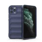 For iPhone 11 Pro Magic Shield TPU + Flannel Phone Case (Dark Blue) - 1