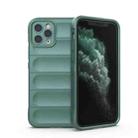 For iPhone 11 Pro Max Magic Shield TPU + Flannel Phone Case (Dark Green) - 1