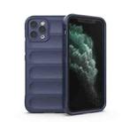 For iPhone 11 Pro Max Magic Shield TPU + Flannel Phone Case (Dark Blue) - 1