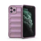 For iPhone 11 Pro Max Magic Shield TPU + Flannel Phone Case (Purple) - 1