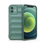 For iPhone 12 Magic Shield TPU + Flannel Phone Case(Dark Green) - 1