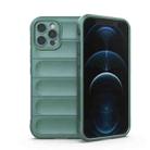 For iPhone 12 Pro Magic Shield TPU + Flannel Phone Case(Dark Green) - 1