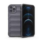 For iPhone 12 Pro Magic Shield TPU + Flannel Phone Case(Dark Grey) - 1