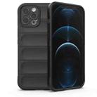 For iPhone 12 Pro Max Magic Shield TPU + Flannel Phone Case(Black) - 1