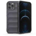 For iPhone 12 Pro Max Magic Shield TPU + Flannel Phone Case(Dark Grey) - 1