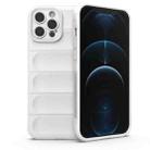 For iPhone 12 Pro Max Magic Shield TPU + Flannel Phone Case(White) - 1