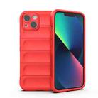 For iPhone 13 Magic Shield TPU + Flannel Phone Case(Red) - 1