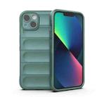 For iPhone 13 Magic Shield TPU + Flannel Phone Case(Dark Green) - 1