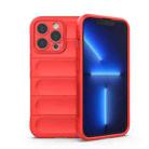 For iPhone 13 Pro Magic Shield TPU + Flannel Phone Case (Red) - 1