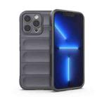 For iPhone 13 Pro Magic Shield TPU + Flannel Phone Case (Dark Grey) - 1