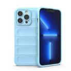 For iPhone 13 Pro Magic Shield TPU + Flannel Phone Case (Light Blue) - 1