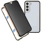 For Samsung Galaxy S21 5G Anti-peeping Magnetic Double-sided Tempered Glass Phone Case(Gold) - 1