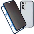 For Samsung Galaxy S21 5G Anti-peeping Magnetic Double-sided Tempered Glass Phone Case(Blue) - 1