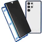 For Samsung Galaxy S22 Ultra 5G Anti-peeping Magnetic Double-sided Tempered Glass Phone Case(Blue) - 1