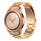 For Galaxy Watch 42mm Three Pearl Steel Watch Band(Rose Gold) - 1