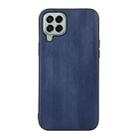 For Samsung Galaxy M33 5G Yellow Cow Texture PU Phone Case(Blue) - 1