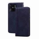 For Xiaomi Redmi 10C Frosted Business Magnetic Flip Leather Phone Case(Black) - 1