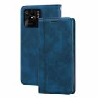 For Xiaomi Redmi 10C Frosted Business Magnetic Flip Leather Phone Case(Blue) - 1