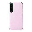 For Sony Xperia 1 IV Cowhide Texture PU Phone Case(Pink) - 1