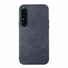 For Sony Xperia 1 IV Cowhide Texture PU Phone Case(Blue) - 1