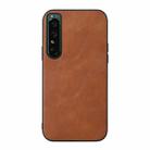 For Sony Xperia 1 IV Cowhide Texture PU Phone Case(Brown) - 1