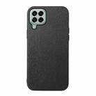 For Samsung Galaxy M33 5G Wood Texture PU Phone Case(Black) - 1