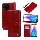 For Xiaomi Redmi 10C Oil Wax Texture Leather Phone Case(Red) - 1