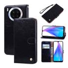 For Huawei nova 8i Oil Wax Texture Leather Phone Case(Black) - 1