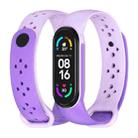 For Xiaomi Mi Band 5/6/7 Mijobs Two-color TPU Silicone Watch Band(Purple+Taro Purple) - 1