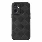 For OPPO Reno7 5G International Version / Find X5 Lite Weave Plaid PU Phone Case(Black) - 1