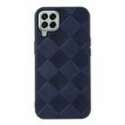 For Samsung Galaxy M33 5G Weave Plaid PU Phone Case(Blue) - 1