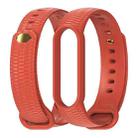 For Xiaomi Mi Band 5/6/7 Mijobs Solid Color Honeycomb Silicone Watch Band(Orange) - 1