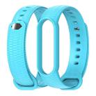 For Xiaomi Mi Band 5/6/7 Mijobs Solid Color Honeycomb Silicone Watch Band(Sky Blue) - 1