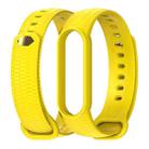 For Xiaomi Mi Band 5/6/7 Mijobs Solid Color Honeycomb Silicone Watch Band(Yellow) - 1